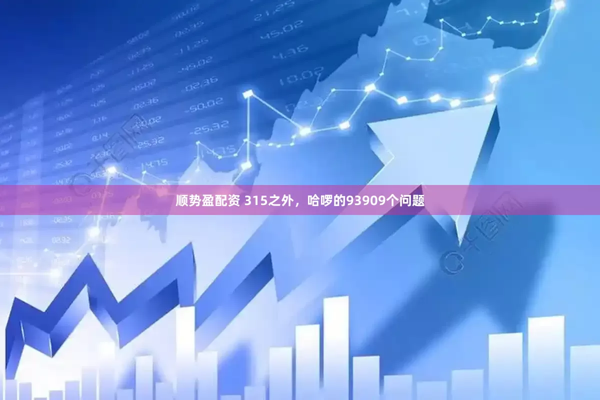 顺势盈配资 315之外，哈啰的93909个问题